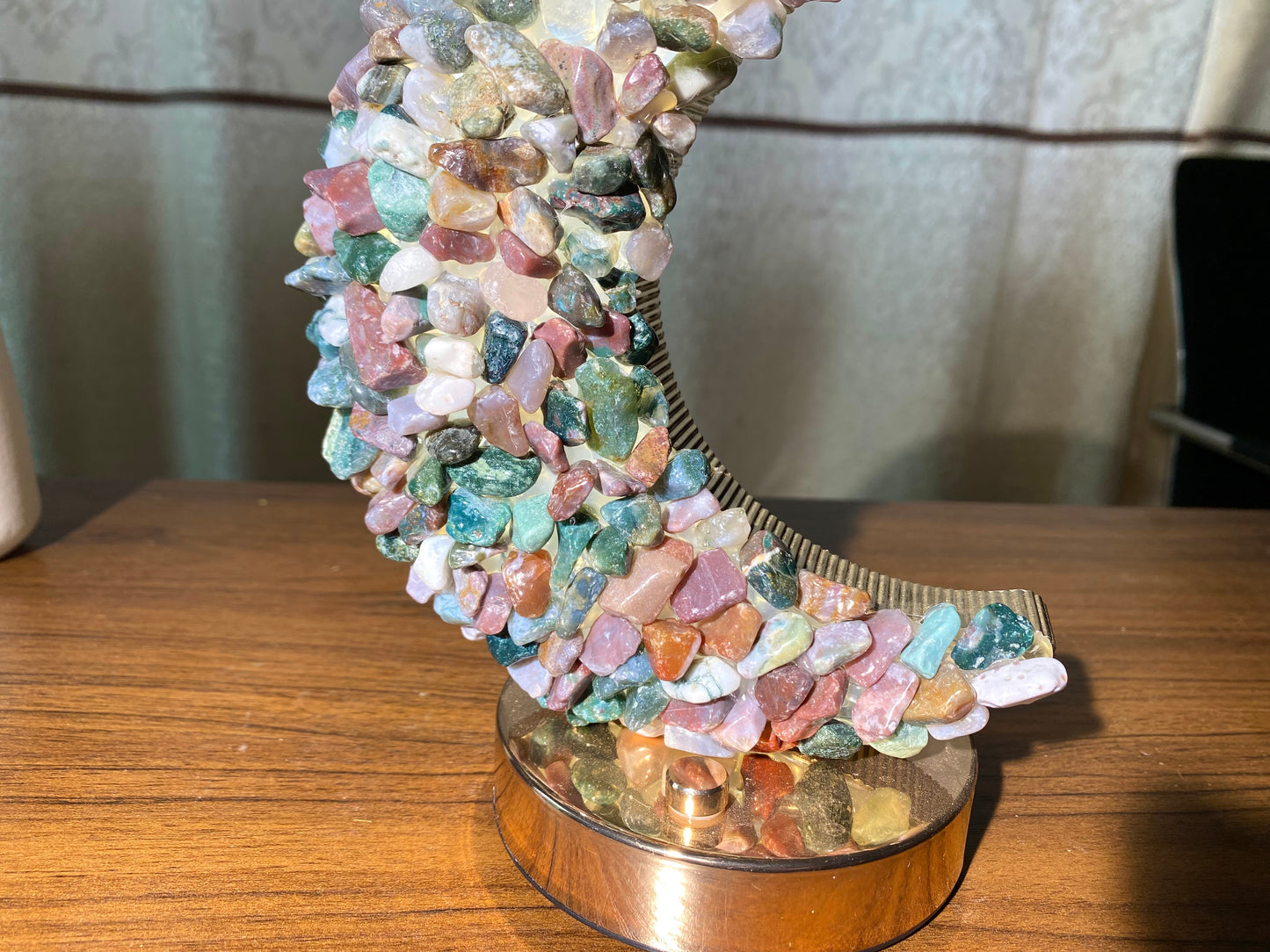 Horse Natural Crystal Lamps,Ocean Jasper Lamps, Handmade Crystal Nightlight,Table Lamp, Desk Lamp, Crystal Gift, Birthday Gifts.