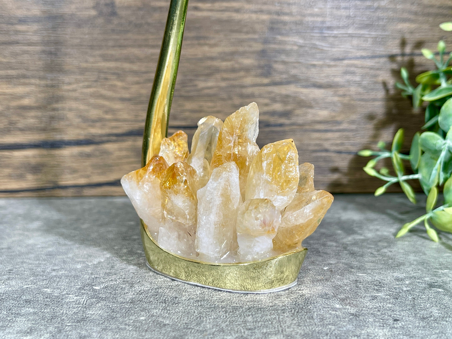 6'' Natural Citrine Swans, Crystal Swans, Crystal Animals, Crystal Decor