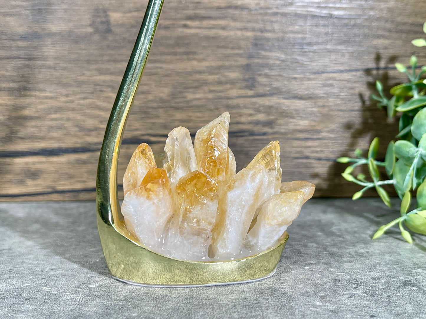 6'' Natural Citrine Swans, Crystal Swans, Crystal Animals, Crystal Decor