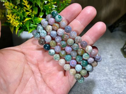 Leo (July 23 - August 22) Natural Moss Agate Bracelets