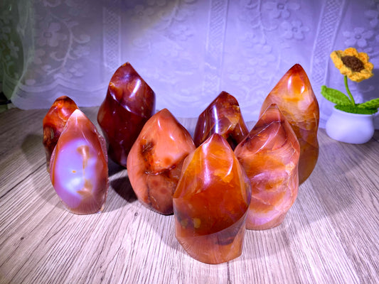 Natural Red Jasper Flames, Crystal Flames, Crystal Gift