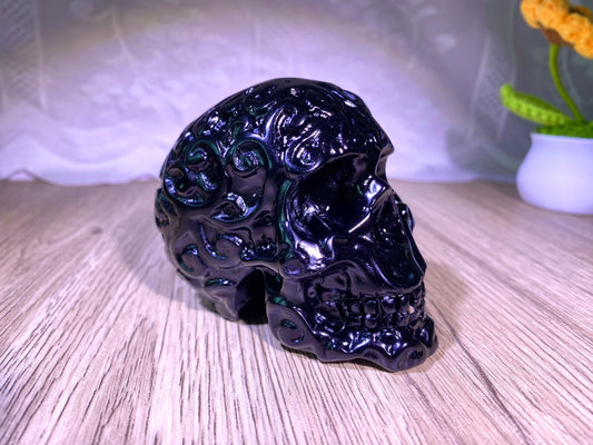 NICE!!! Natural Obsidian Skulls, Crystal Skuls, Hand Carved Crystal Skulls, Crystal Gift