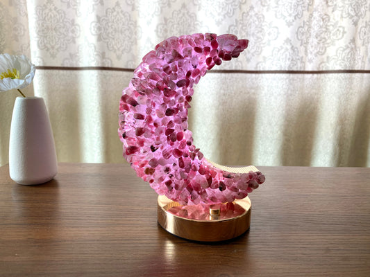 Goat Natural Crystal Lamps, Tourmaline Lamps, Handmade Crystal Nightlight,Table Lamp, Desk Lamp, Crystal Gift, Birthday Gifts.