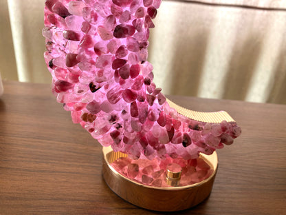 Goat Natural Crystal Lamps, Tourmaline Lamps, Handmade Crystal Nightlight,Table Lamp, Desk Lamp, Crystal Gift, Birthday Gifts.